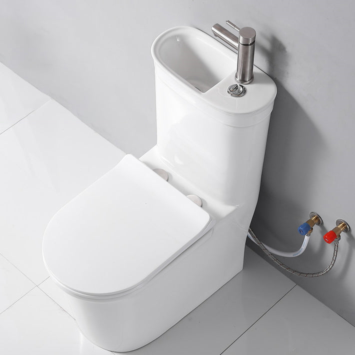 Contemporary Siphon Jet Flush Toilet Floor Mount One-Piece Toilet Urine Toilet