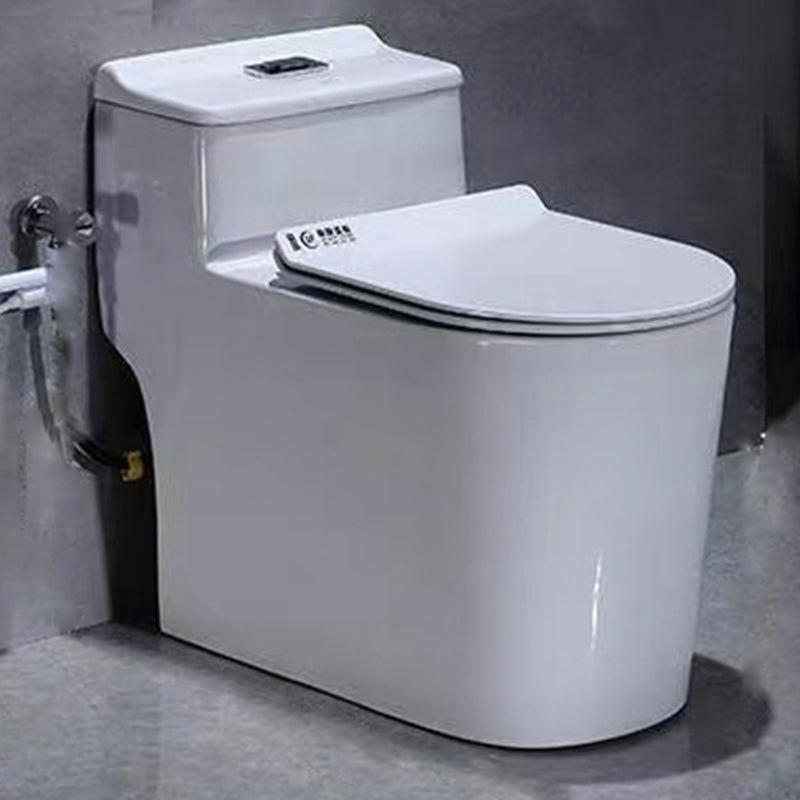 Contemporary White Flush Toilet Floor Mounted Toilet Bowl for Washroom