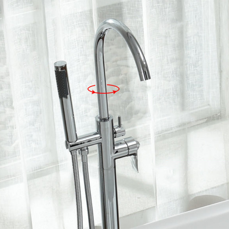Freestanding Acrylic Bathtub White Modern Center Back to Wall Bath