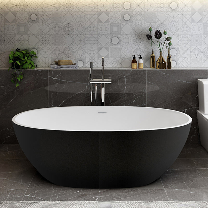 Stone Soaking Bathtub Antique Finish Flat Bottom Back to Wall Bath Tub