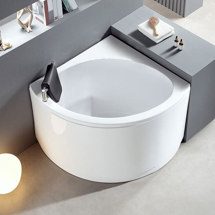 Freestanding Modern Bath Back to Wall White Soaking Acrylic Bathtub