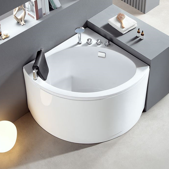 Freestanding Modern Bath Back to Wall White Soaking Acrylic Bathtub