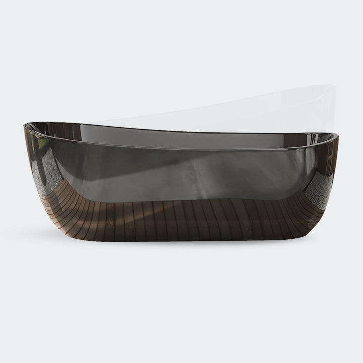 Soaking Stand Alone Bathtub Oval Antique Finish Modern Bath Tub