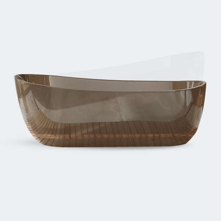 Soaking Stand Alone Bathtub Oval Antique Finish Modern Bath Tub
