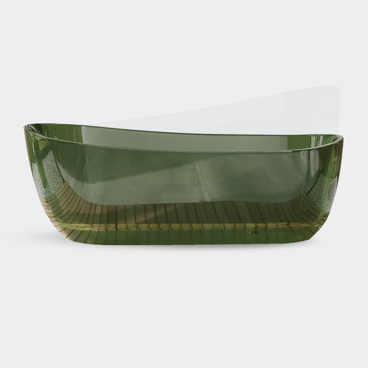 Soaking Stand Alone Bathtub Oval Antique Finish Modern Bath Tub