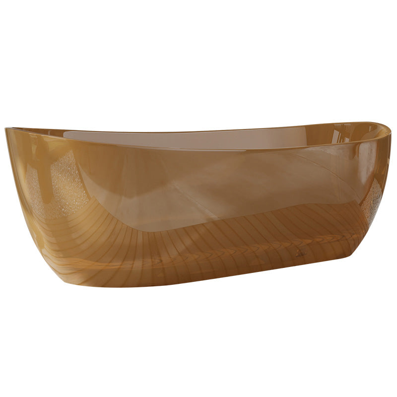 Soaking Stand Alone Bathtub Oval Antique Finish Modern Bath Tub