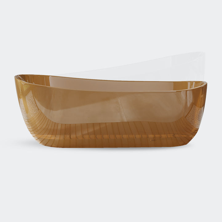 Soaking Stand Alone Bathtub Oval Antique Finish Modern Bath Tub