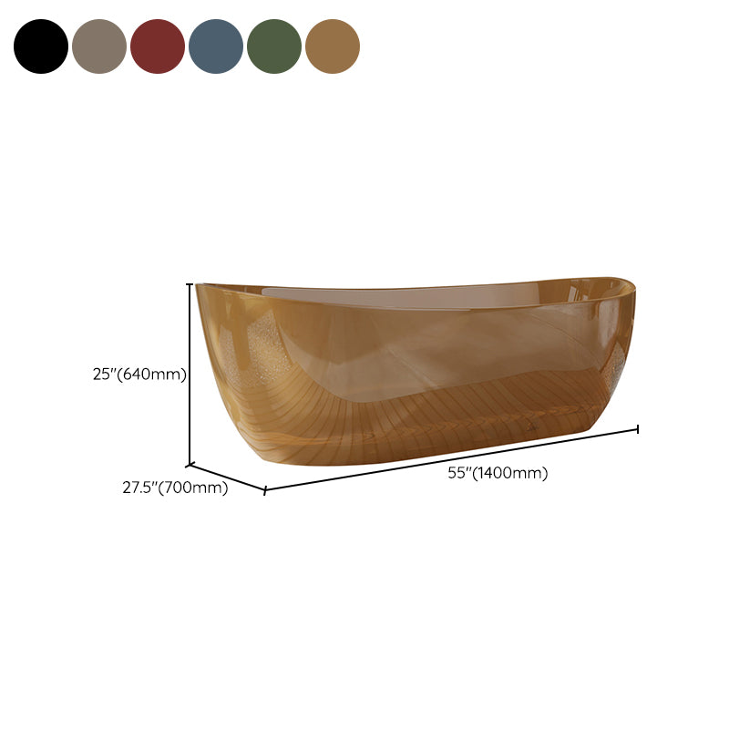 Soaking Stand Alone Bathtub Oval Antique Finish Modern Bath Tub