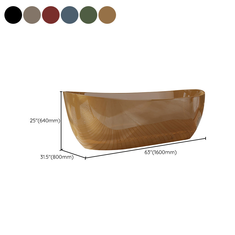 Soaking Stand Alone Bathtub Oval Antique Finish Modern Bath Tub