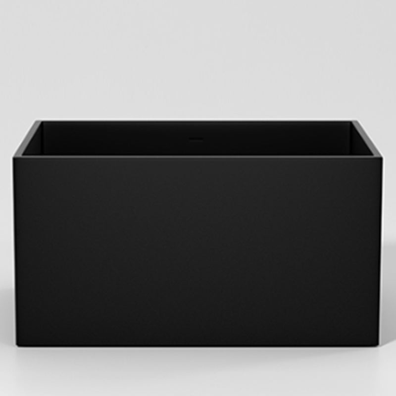 Stone Rectangular Bathtub Modern Soaking Bathtub for Bathroom , 27.56-inch Wide