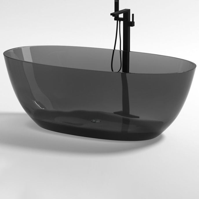Soaking Stand Alone Bathtub Antique Finish Oval Modern Bath Tub (Faucet not included)