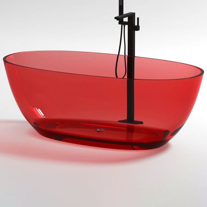 Soaking Stand Alone Bathtub Antique Finish Oval Modern Bath Tub (Faucet not included)