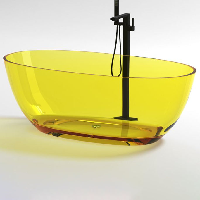 Soaking Stand Alone Bathtub Antique Finish Oval Modern Bath Tub (Faucet not included)