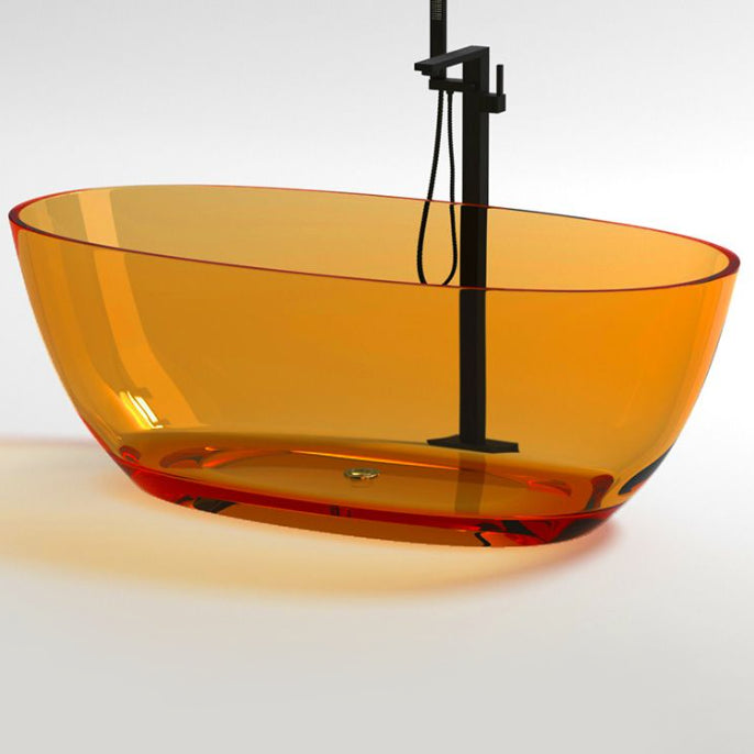 Soaking Stand Alone Bathtub Antique Finish Oval Modern Bath Tub (Faucet not included)