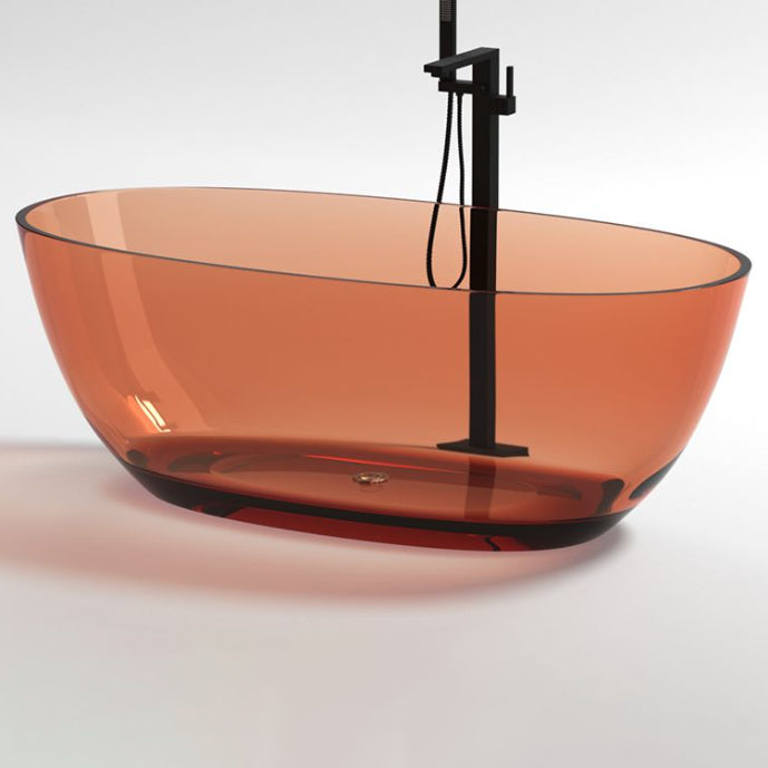 Soaking Stand Alone Bathtub Antique Finish Oval Modern Bath Tub (Faucet not included)