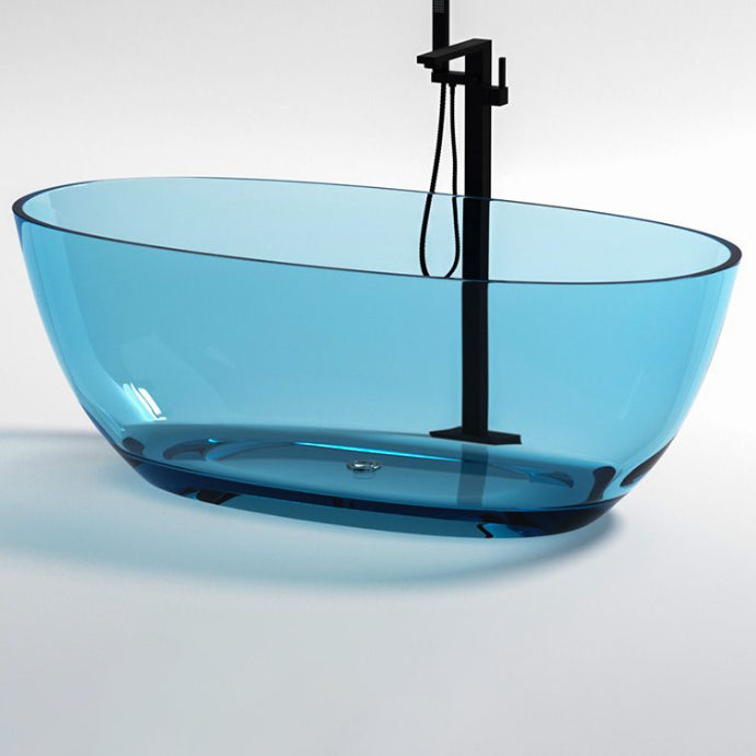 Soaking Stand Alone Bathtub Antique Finish Oval Modern Bath Tub (Faucet not included)