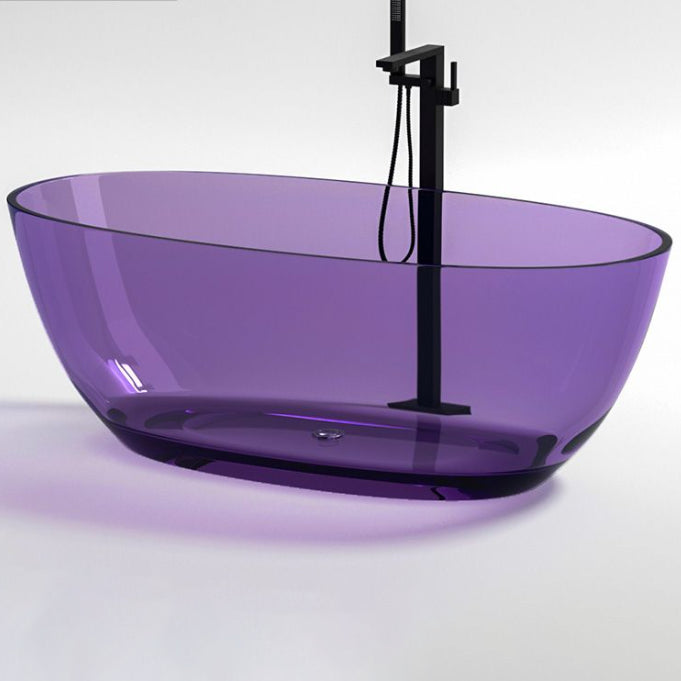 Soaking Stand Alone Bathtub Antique Finish Oval Modern Bath Tub (Faucet not included)