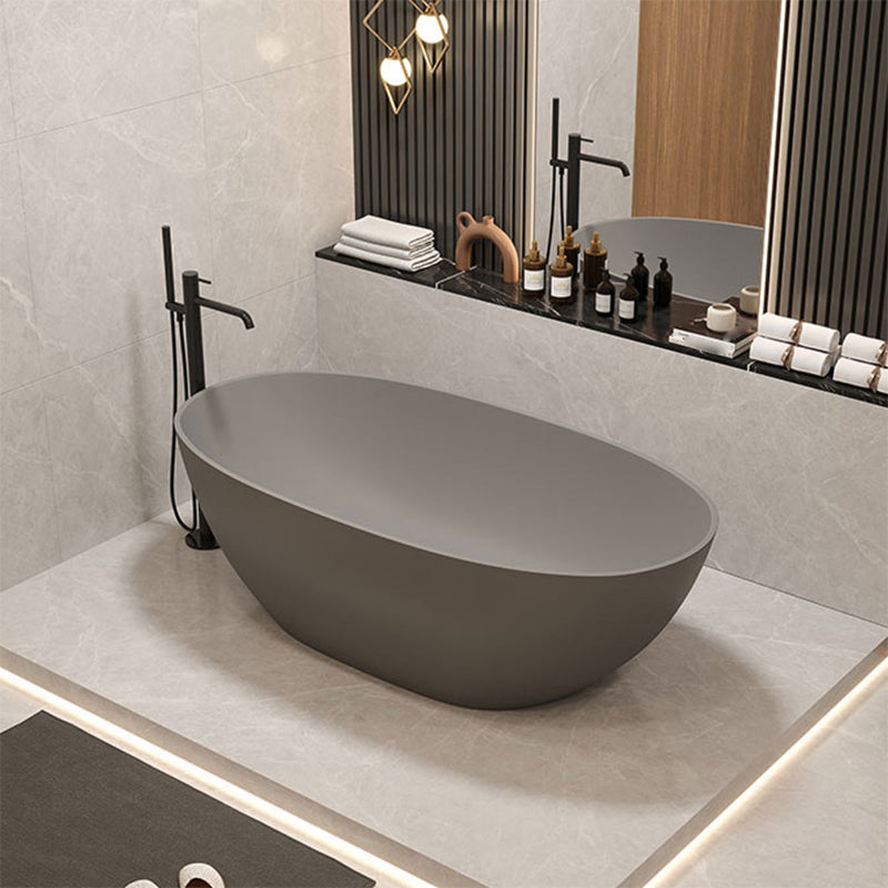 Soaking Stand Alone Bathtub Antique Finish Back to Wall Bath Tub (Faucet not Included)
