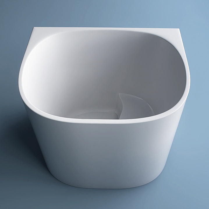 Corner Acrylic Soaking Bathtub Antique Finish Back to Wall Bath Tub