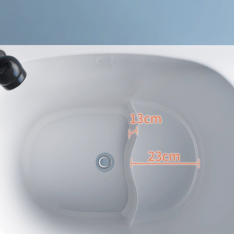 Corner Acrylic Soaking Bathtub Antique Finish Back to Wall Bath Tub