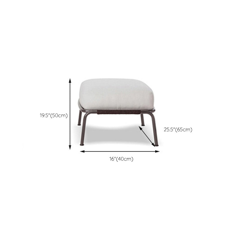 Industrial Symmetrical Outdoor Patio Sofa with Fade Resistant Cushion