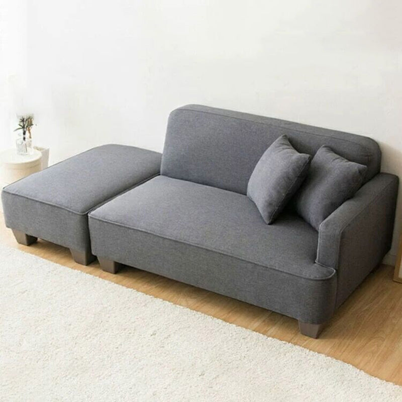 Modern Cotton Blend Sleeper Chair Bed Square Arms Lounge Chair