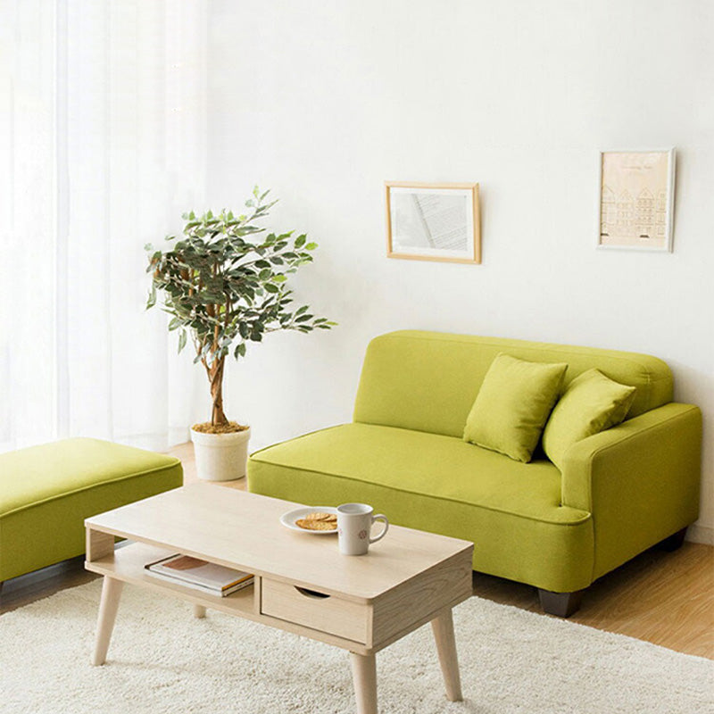 Modern Cotton Blend Sleeper Chair Bed Square Arms Lounge Chair