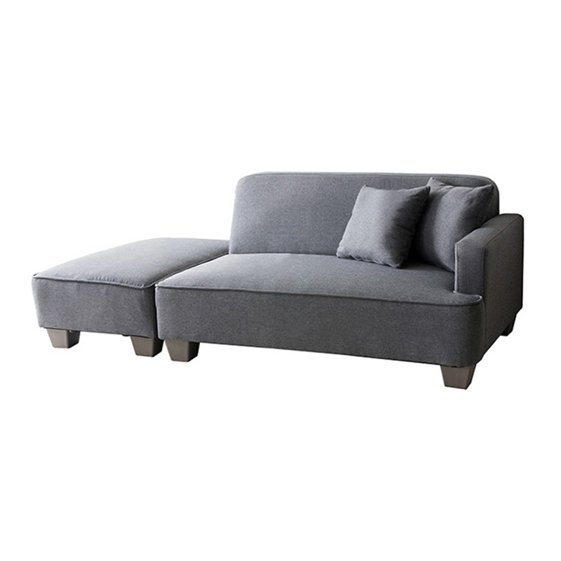 Modern Cotton Blend Sleeper Chair Bed Square Arms Lounge Chair