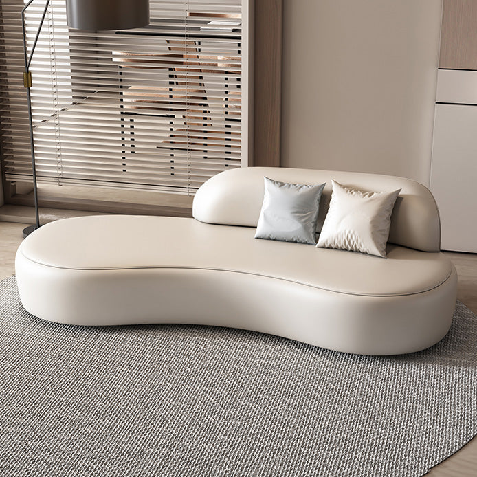 Modern Chaise Lounge Genuine Leather Chaise Lounge with Recessed Arm