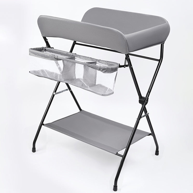 Modern Changing Table Metal Portable Baby Changing Table with  Shelf