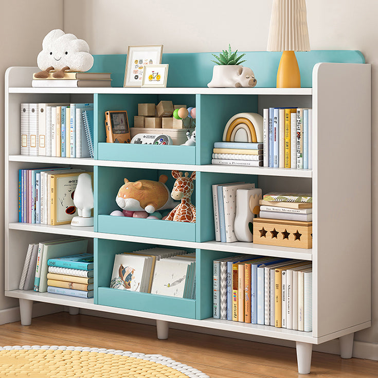 Contemporary Closed Back Bookshelf Freestanding Standard Bookcase