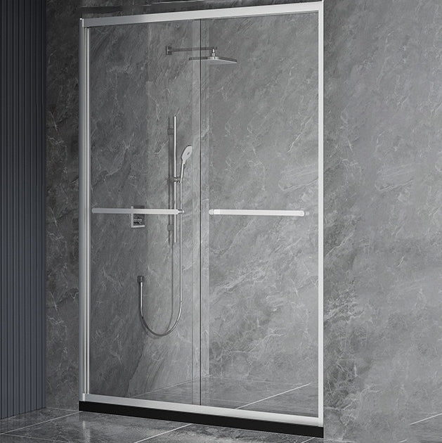 Double Sliding Shower Bath Door Semi Frameless Clear Shower Door