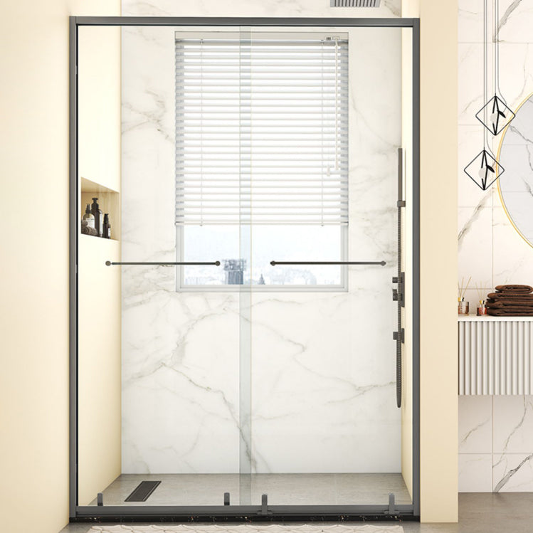 Tempered Shower Bath Door Double Sliding Shower Door with 2 Handle