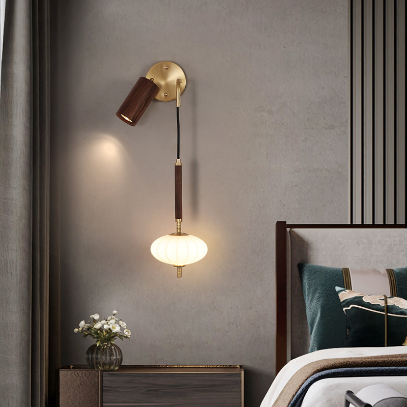 Modernism Wooden Wall Mounted Sconce Brown Wall Light for Foyer