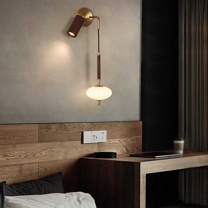 Modernism Wooden Wall Mounted Sconce Brown Wall Light for Foyer