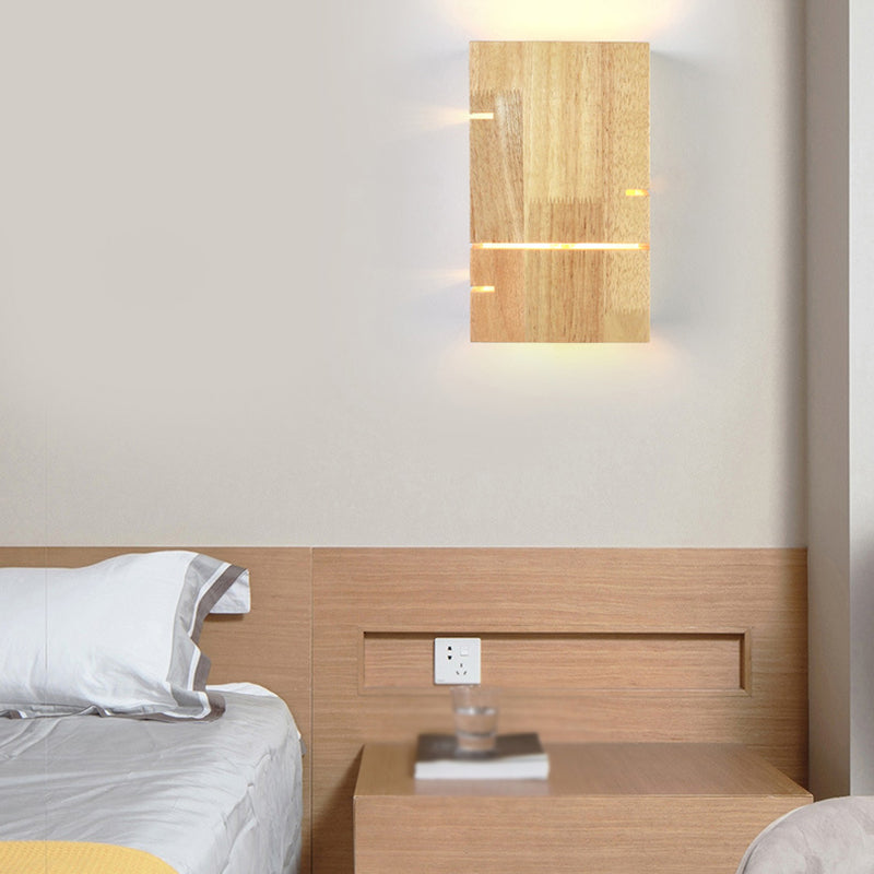 Modern Style Wall Lamp Wooden Wall Sconce Lighting for Bedroom