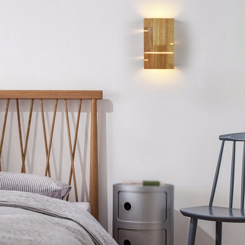 Modern Style Wall Lamp Wooden Wall Sconce Lighting for Bedroom