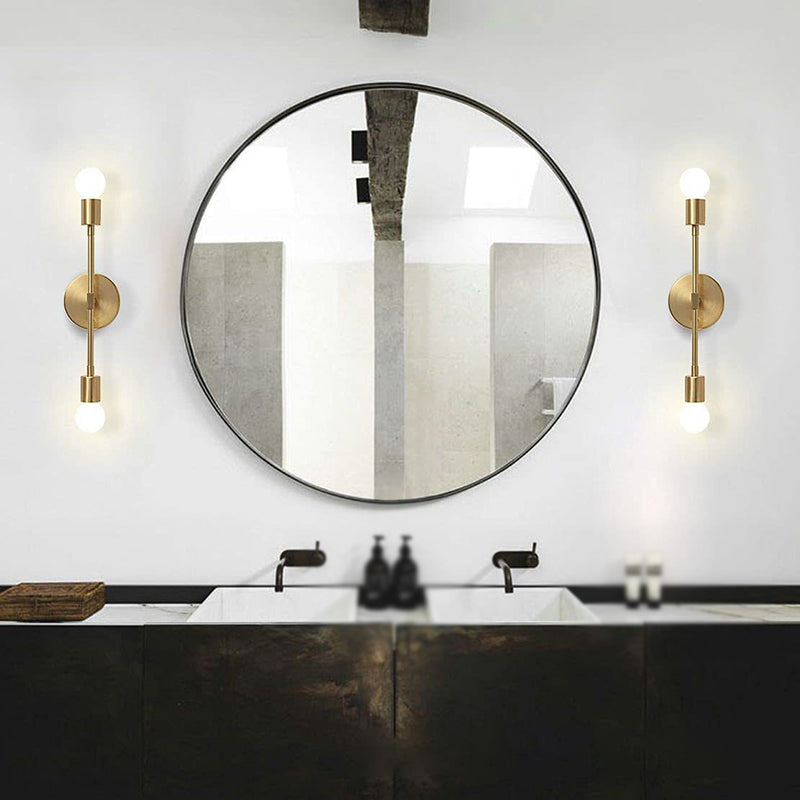 Modern 2-Light Bathroom Vanity Light Black/Golden/Nickle Bath Bar