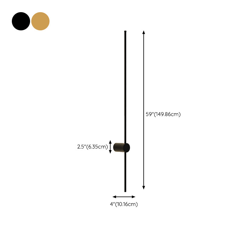 Metal Modern Wall Sconce LED Linear Shape Vanity Lamp with Acrylic Shade for Bathroom