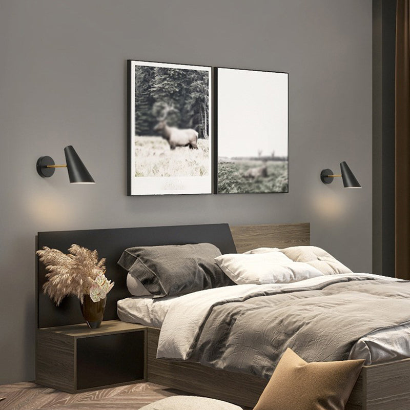 Modern Single Black Bathroom Vanity Light Shaded Metal Bath Bar