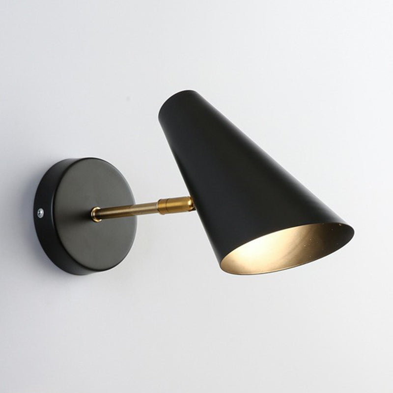 Modern Single Black Bathroom Vanity Light Shaded Metal Bath Bar