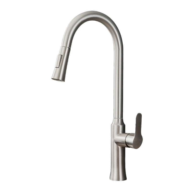 Contemporary Kitchen Faucet High Arch No Sensor with Pull Down Sprayer