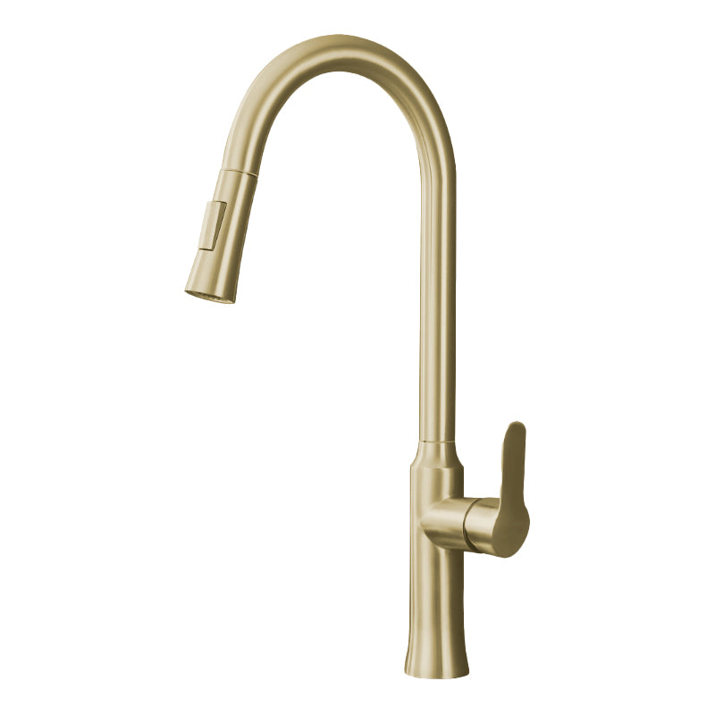 Contemporary Kitchen Faucet High Arch No Sensor with Pull Down Sprayer