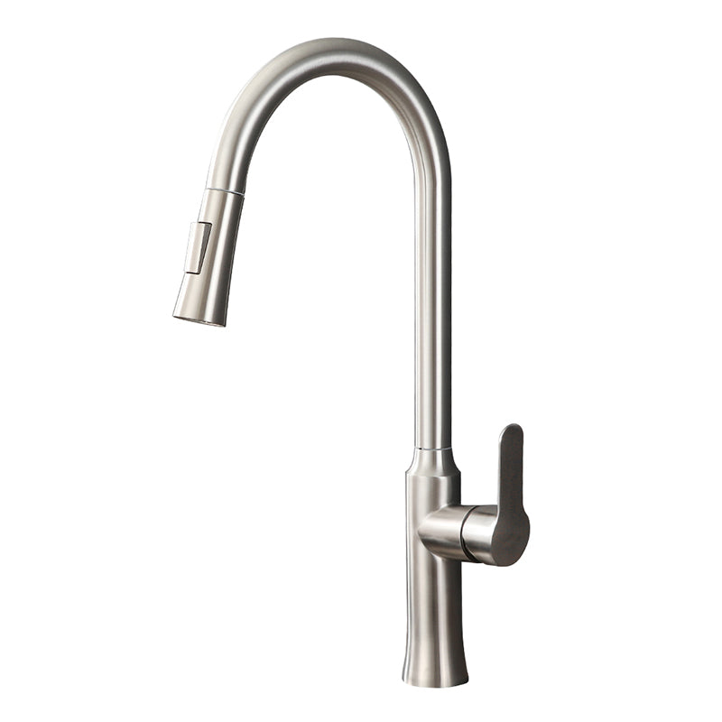 Contemporary Kitchen Faucet High Arch No Sensor with Pull Down Sprayer