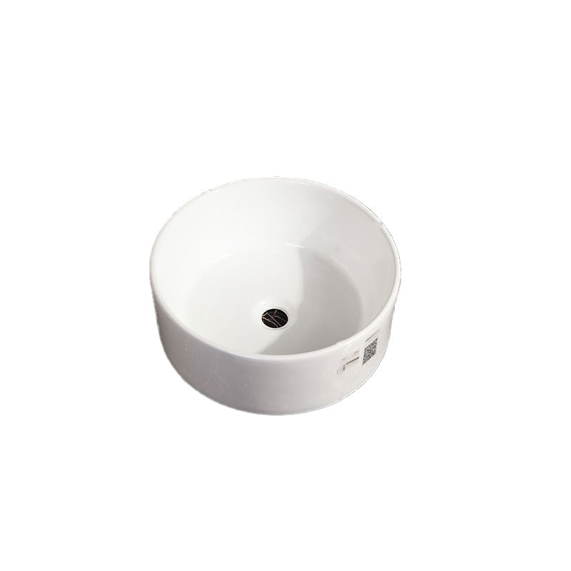 Vitreous China Vessel Lavatory Sink Contemporary Vessel Bathroom Sink