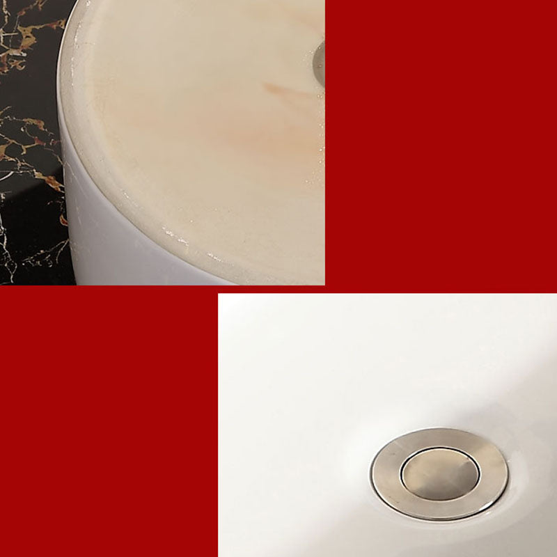 Vitreous China Vessel Lavatory Sink Contemporary Vessel Bathroom Sink