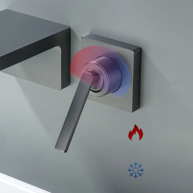 Modern Bathroom Faucet Solid Color Wall Mounted Bath Faucet Trim