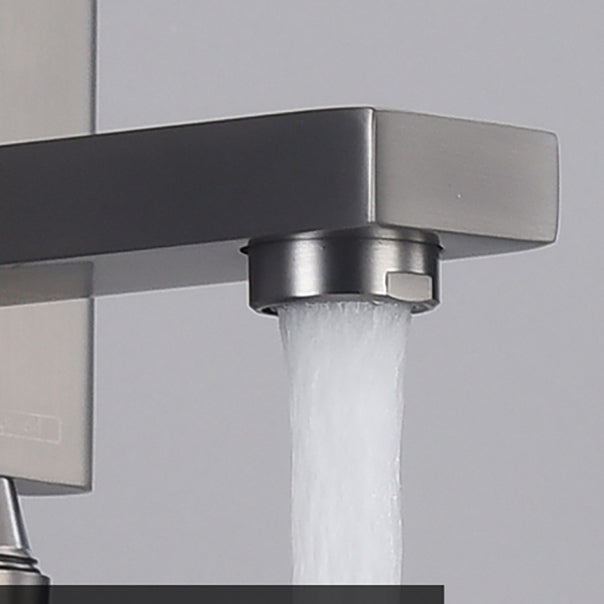 Contemporary Bathtub Faucet Solid Color Low Arc Wall Mounted Bathroom Faucet