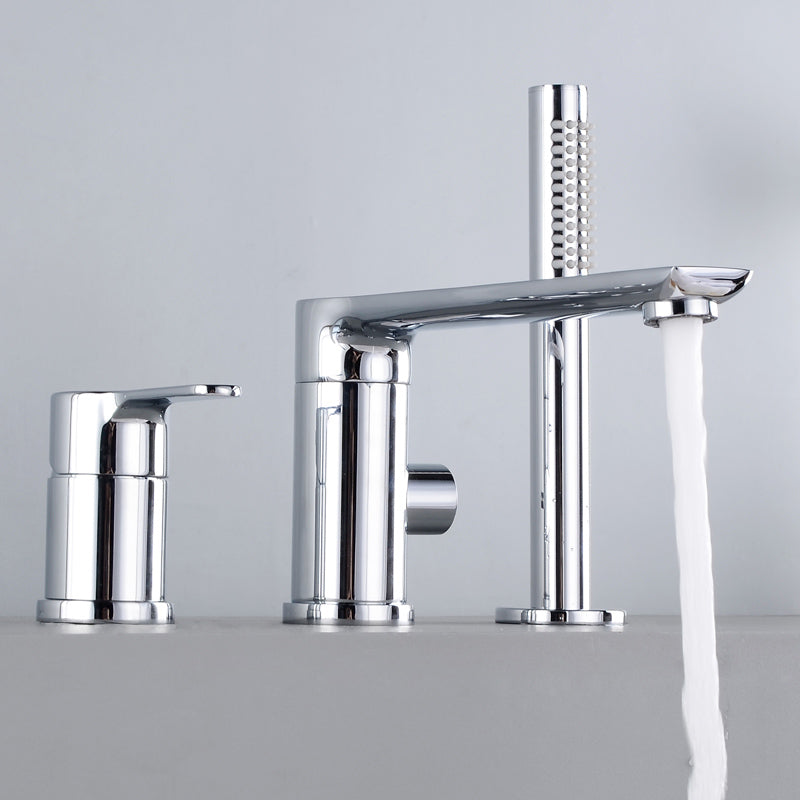 Modern Roman Tub Faucets Solid Color Deck Mounted Bathroom Faucet