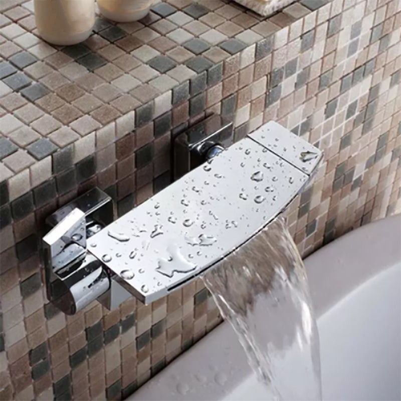 Bath Faucet Trim Solid Color Wall Mounted Waterfall Bathroom Faucet